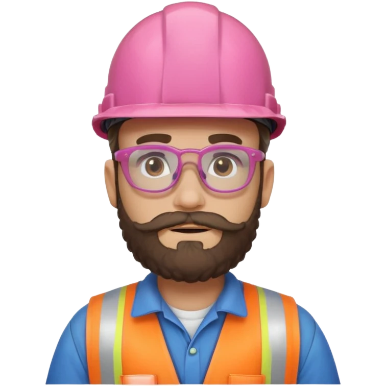 pink curly bearded consturction worker emoji