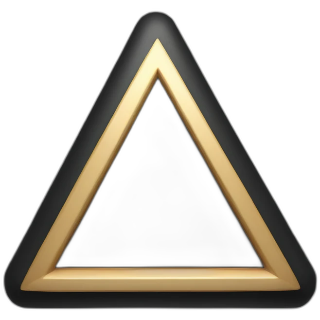 3D black triangle emoji