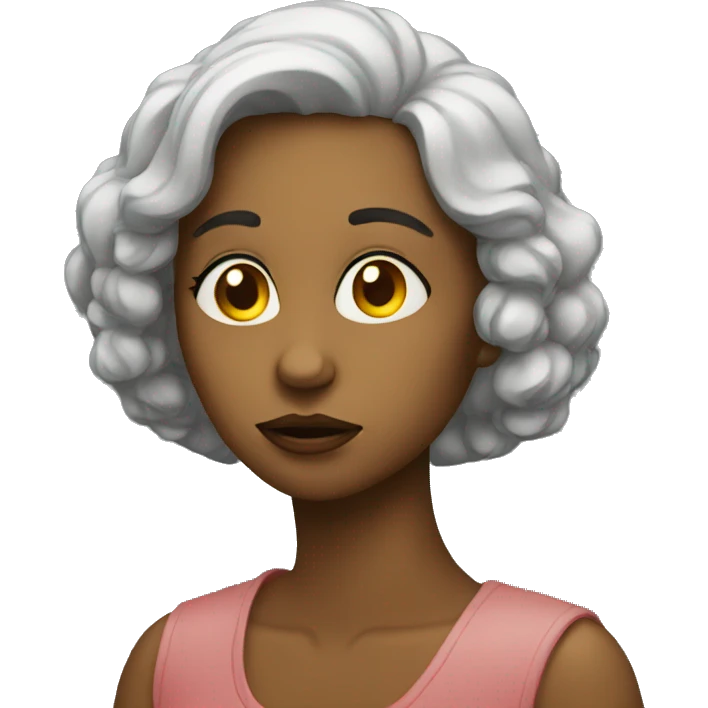 deeply thinking woman  emoji