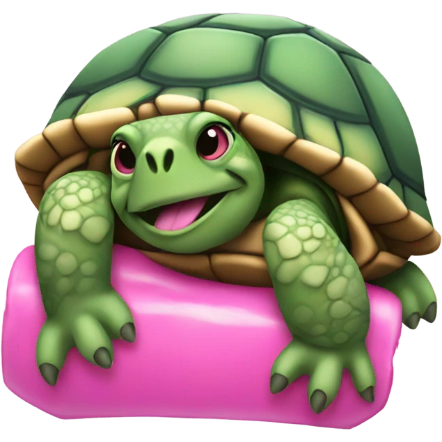 Turtle whit pink nails  emoji