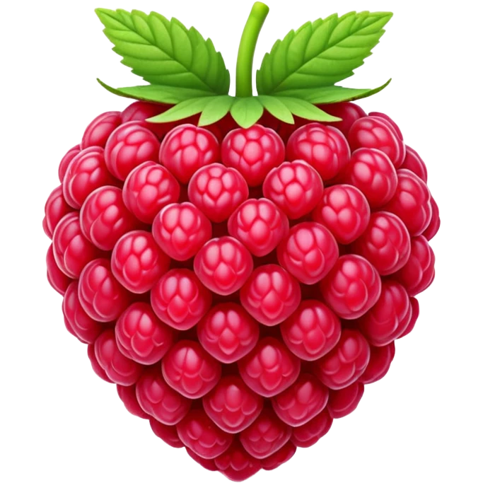 Raspberry in 3D emoji