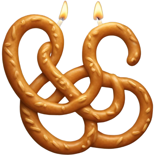 candle made out of bretzel emoji