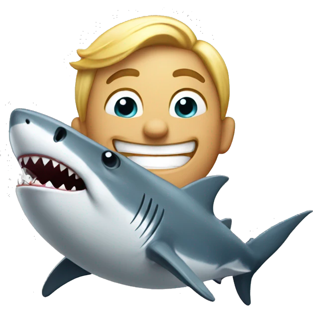 laugh on the shark emoji