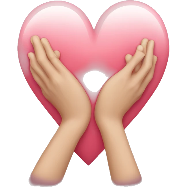 Sad heart hands  emoji