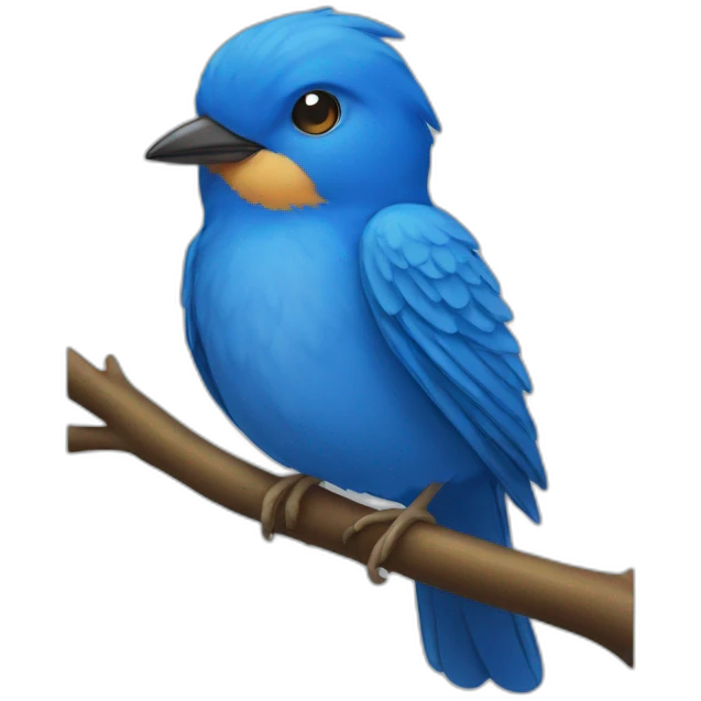 Blue bird emoji