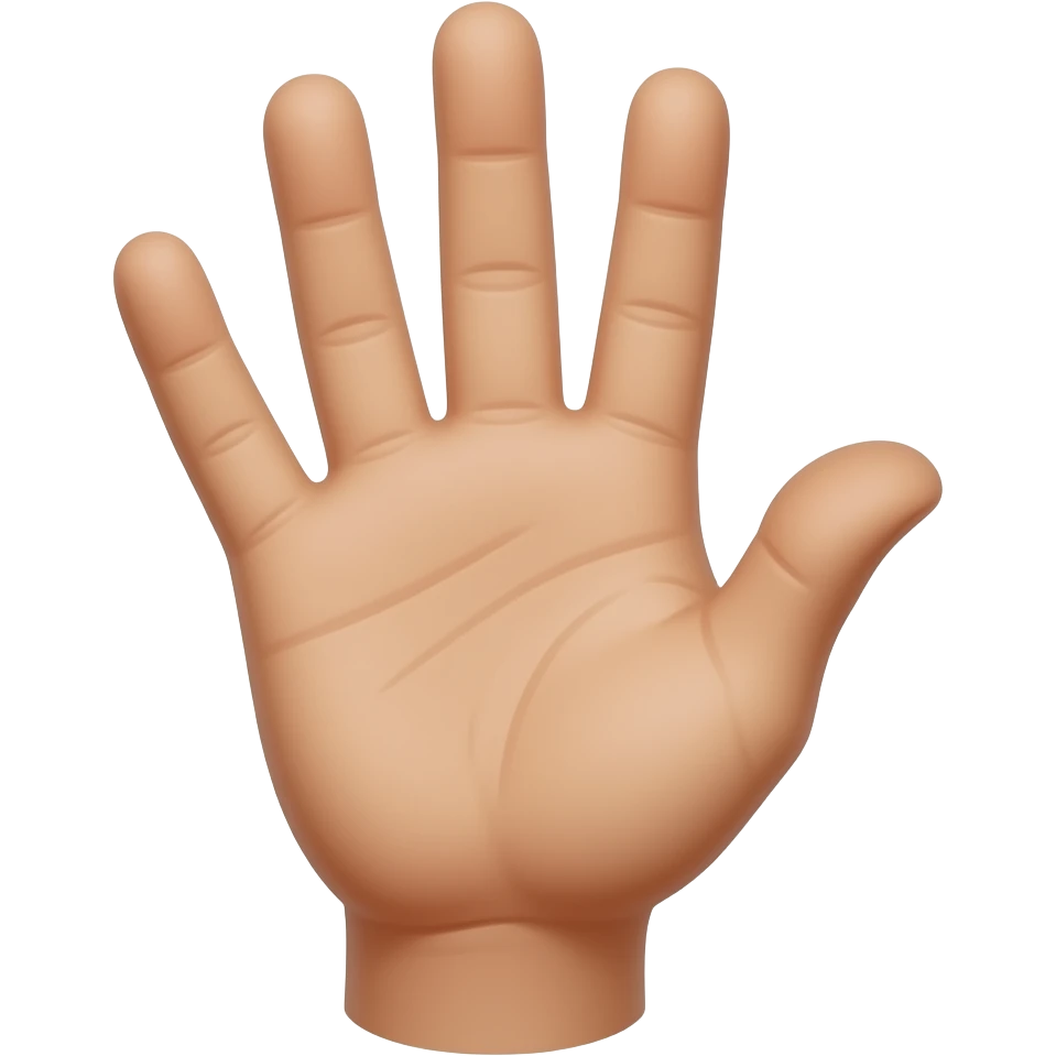 manos abiertas glorificando emoji