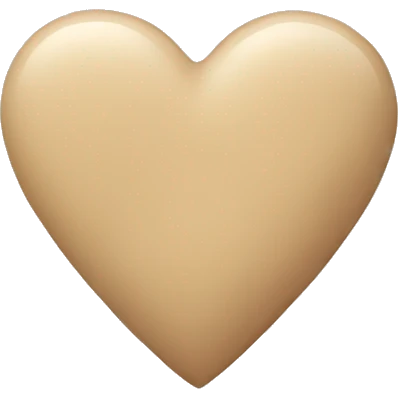 Beige love heart emoji