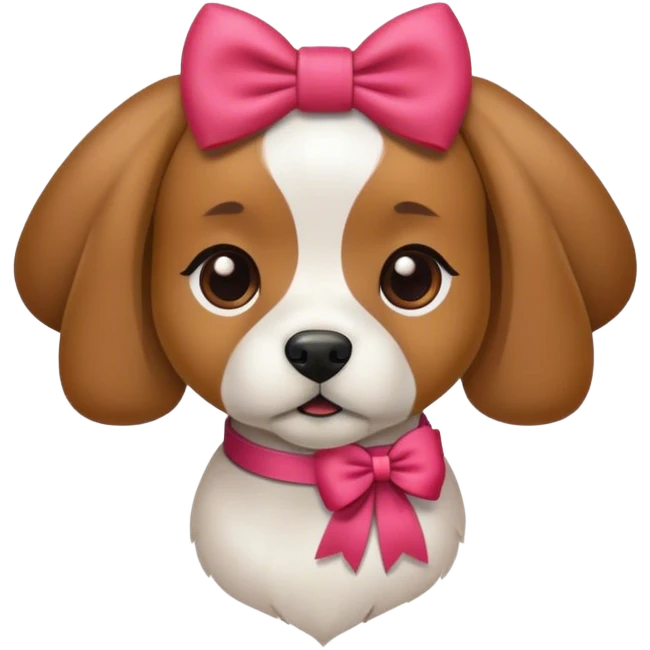 Bow on a dog  emoji