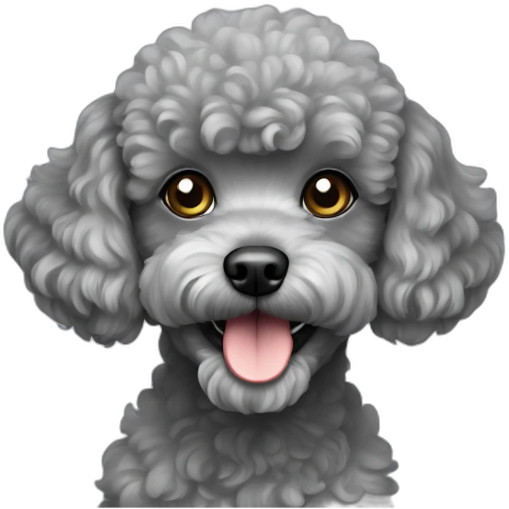 gray toy poodle emoji