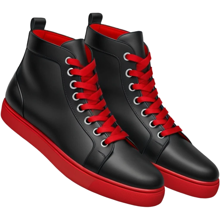 A pair of black Christian Louboutins shoe sneaker  emoji