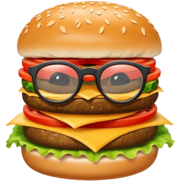 Hamburguesa con gafas emoji