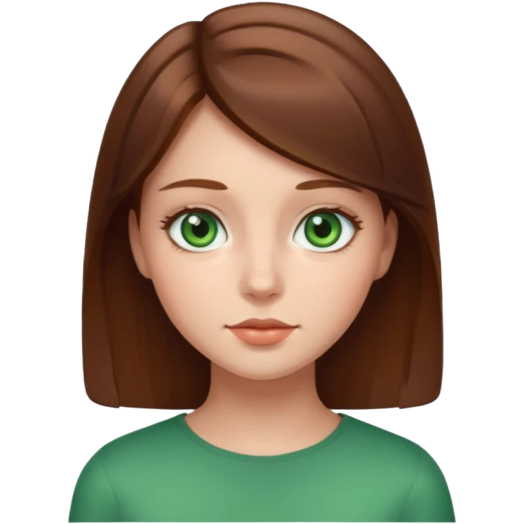 a girl with square face emoji