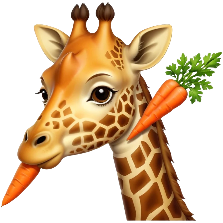 giraffe eating carrot emoji