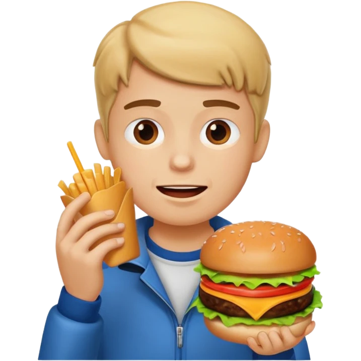boy cool burger emoji