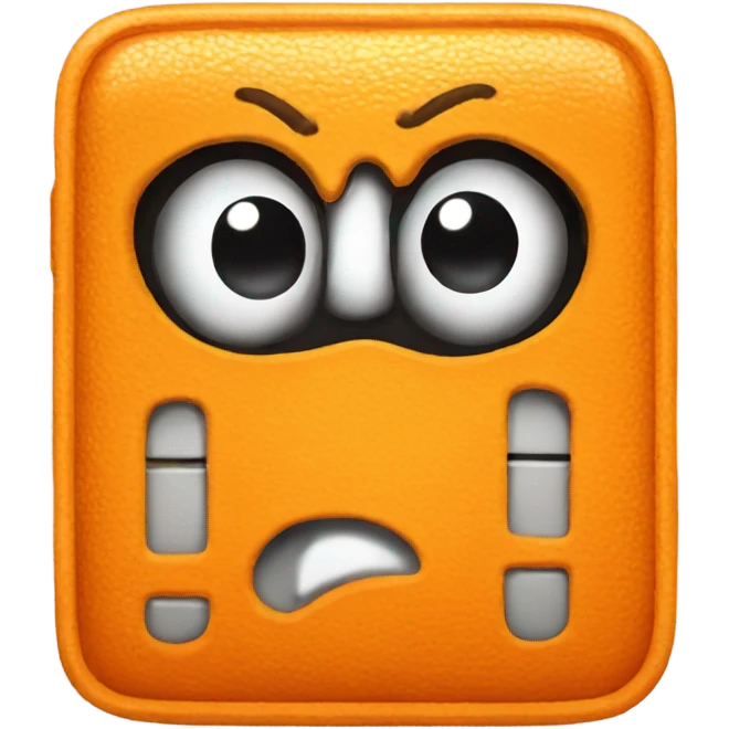 Worried Orange smartphone  emoji