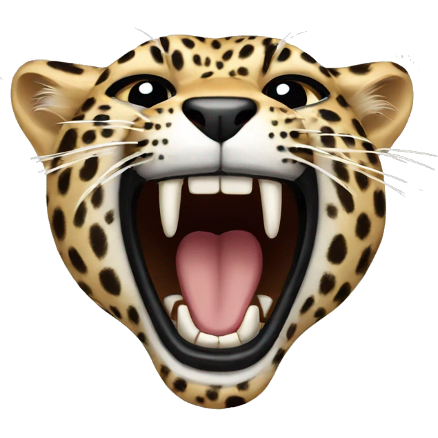 Leopard shouting emoji