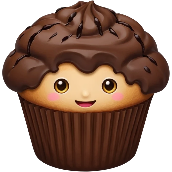 black muffin emoji