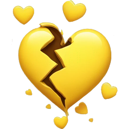 Yellow heart break  emoji