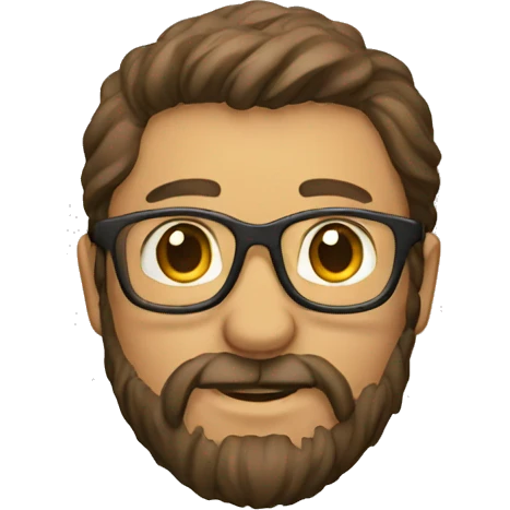 hiker with glasses and beard emoji