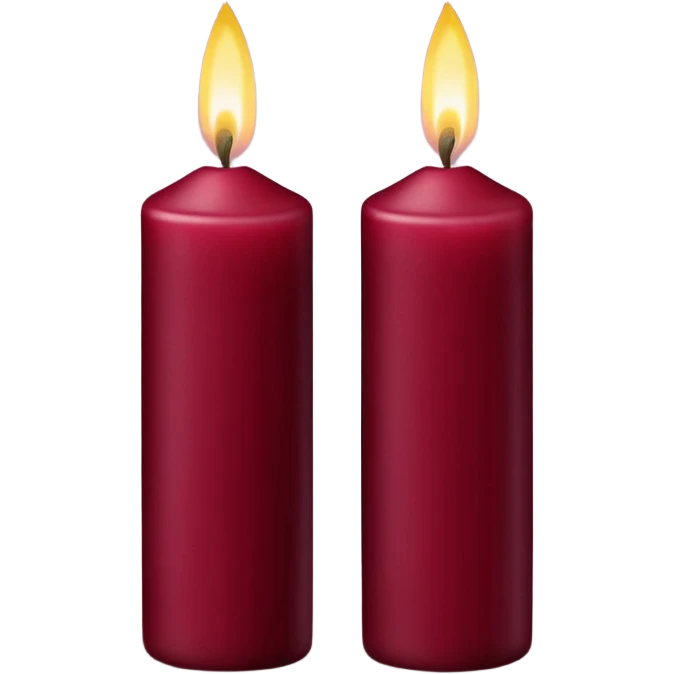 Maroon candle emoji