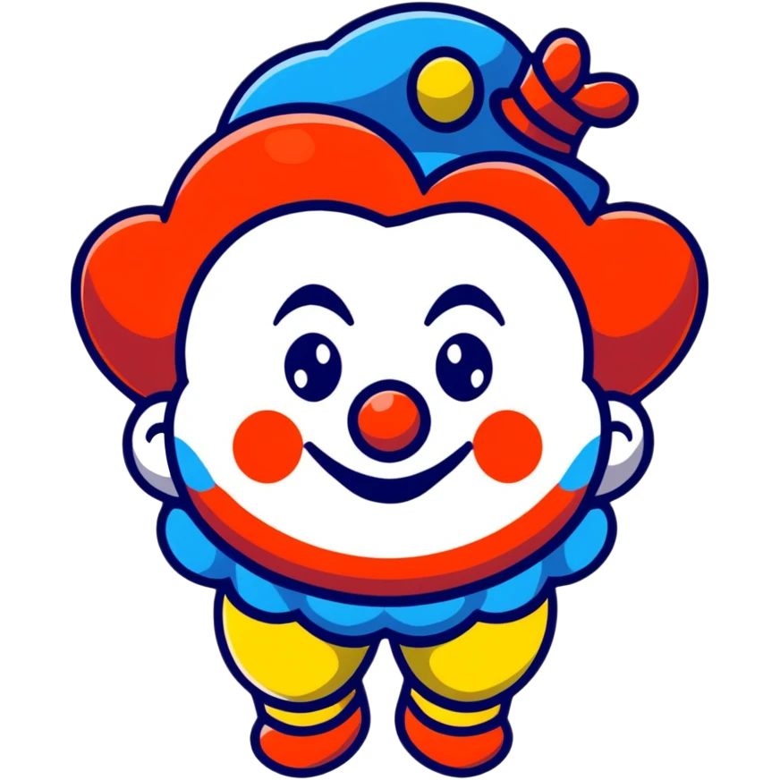bright clown emoji