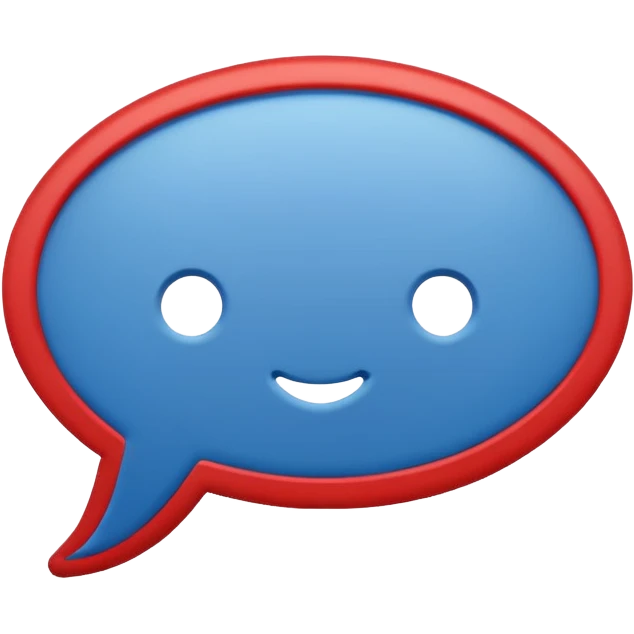 speech bubble with French flag colors emoji