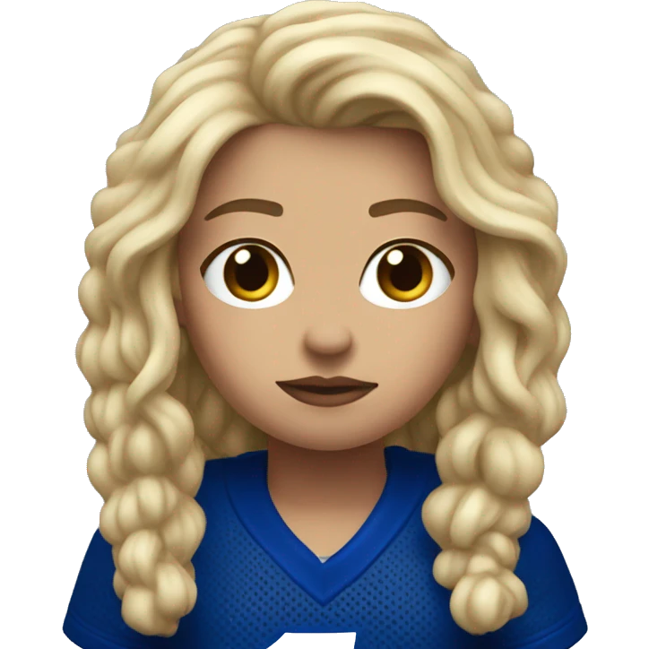 blond female sad NY Giants fans emoji