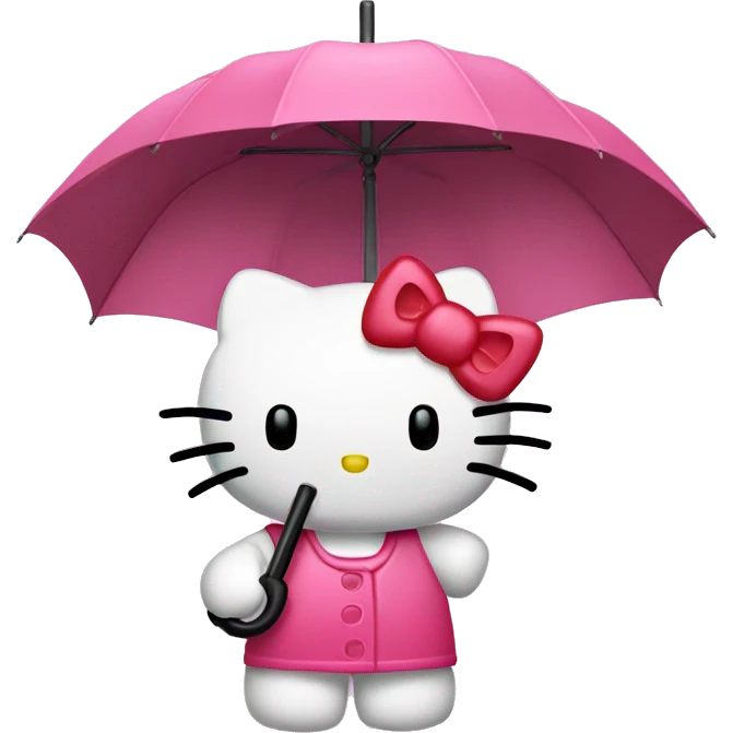 Hello kitty with an umbrella  emoji