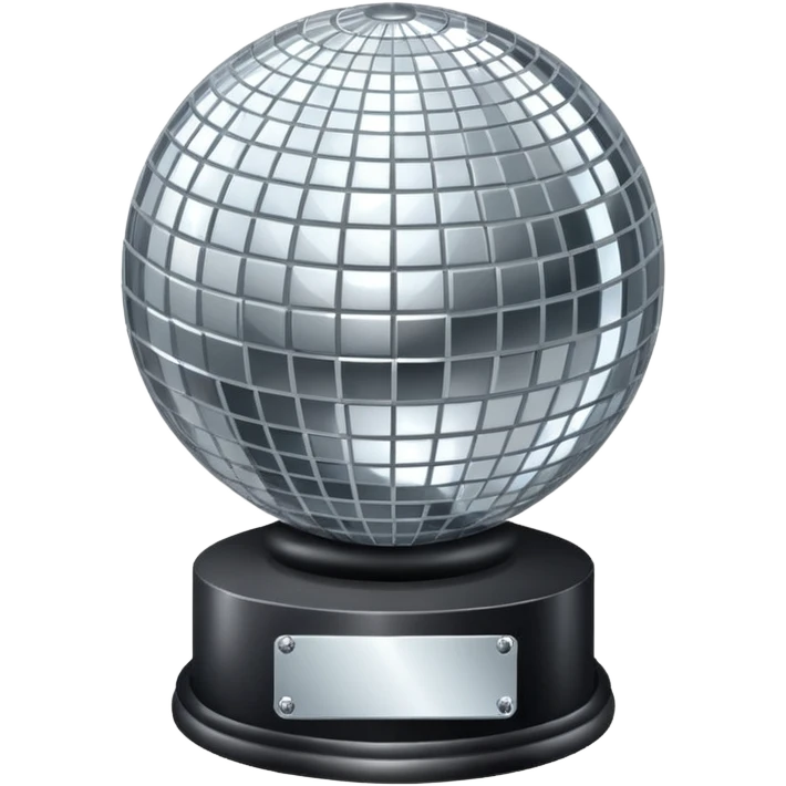 Silver mirror Ball trophy  emoji