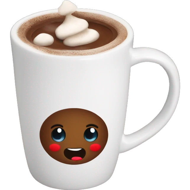 Hot chocolate in a Christmas mug emoji