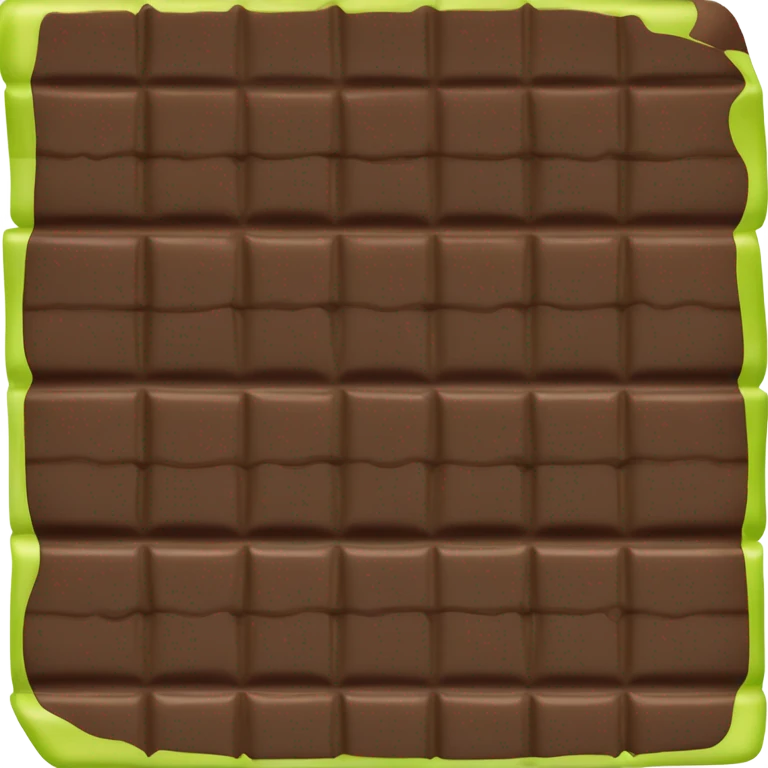 chocolate bar with pistachio filling emoji