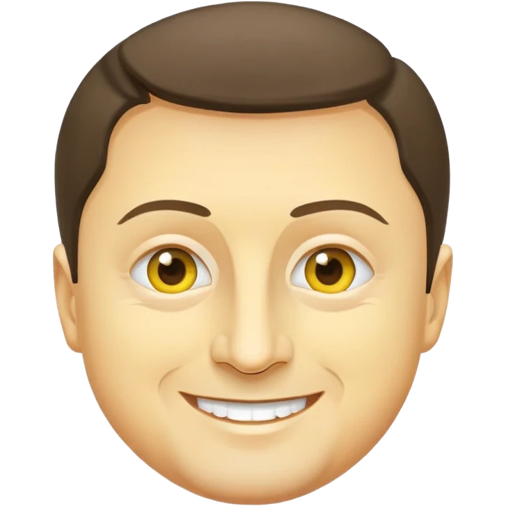 vladimir zelensky round yellow face minimal details friendly smile emoji