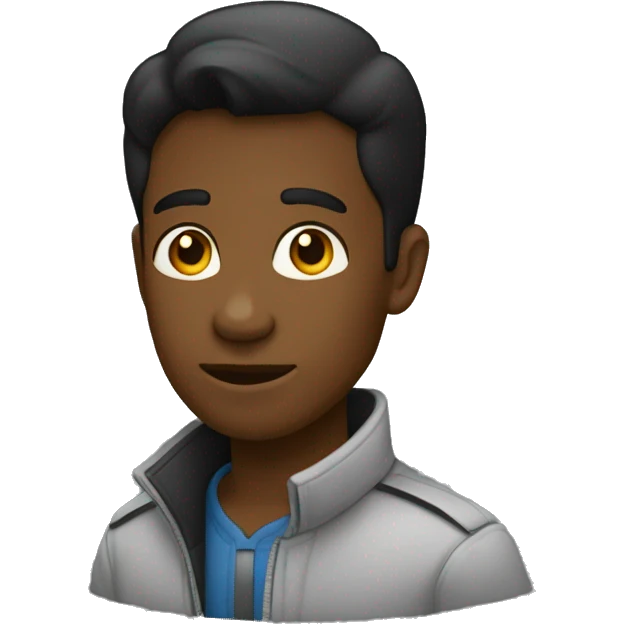 un garçon noir étonné  emoji