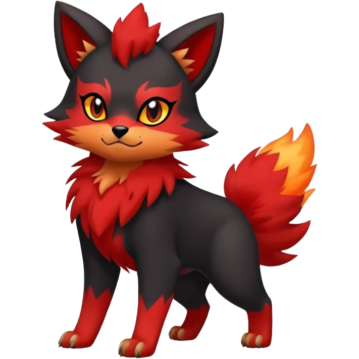 Zorua-Houndour-Litten-Fakémon-hybrid-creature (full body)  emoji