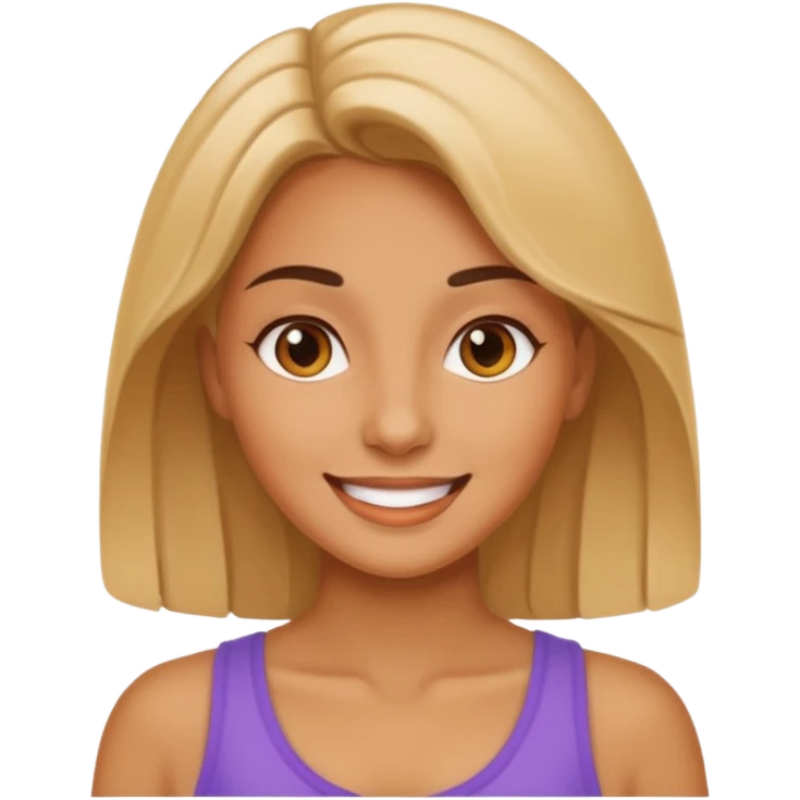 mujer feliz y sana  emoji