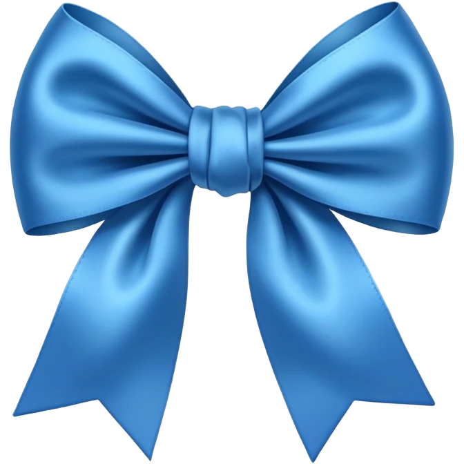 Blue bow emoji