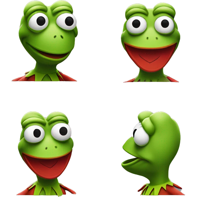 Kermit The Frog iconic character but an alternative skinned version with Red-Colored skin instead emoji