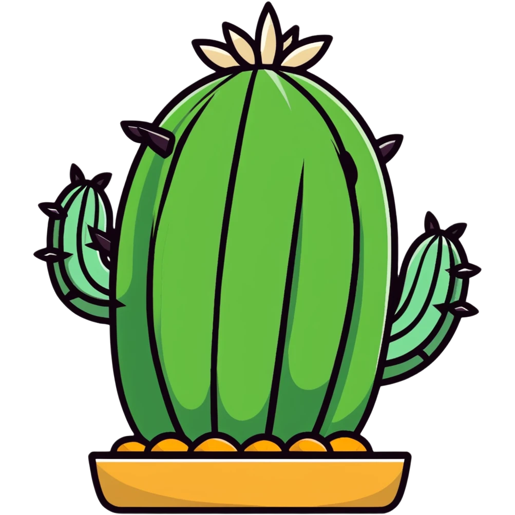 desert cactus with spikes emoji