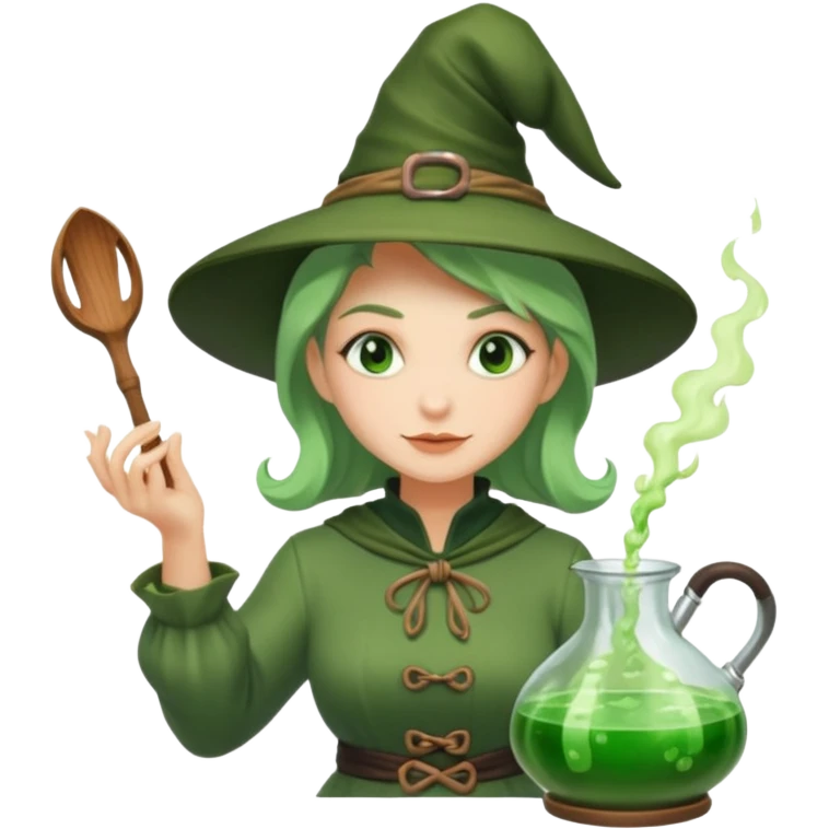 green witch cooking potion emoji