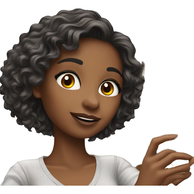 Girl taking Selfie in-front of Eiffel tower  emoji