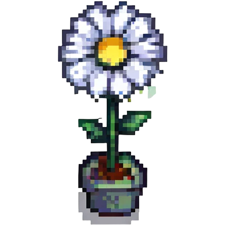 simple 12x12 pixel art flower, clear black border, very basic emoji