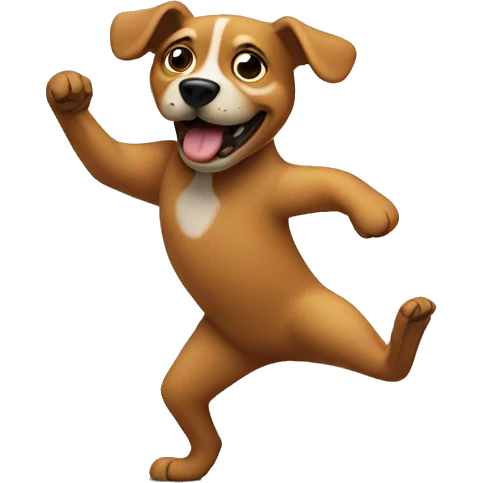 Dog dancing  emoji