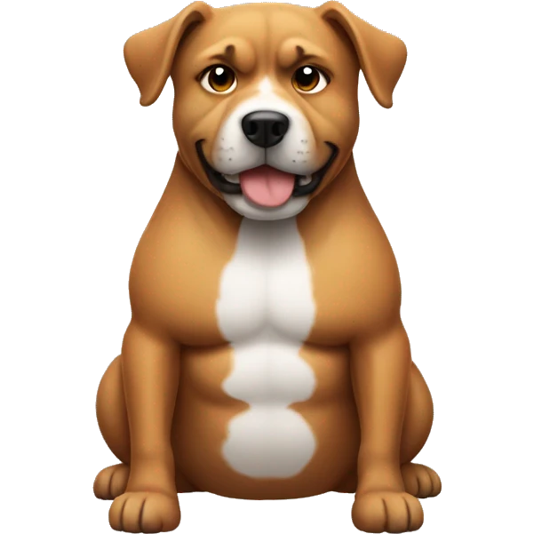 Dog with a 6 pack abs emoji