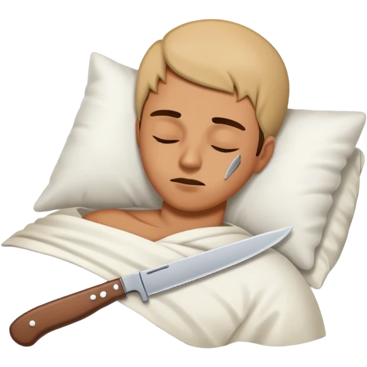سكينه تحت رأس emoji