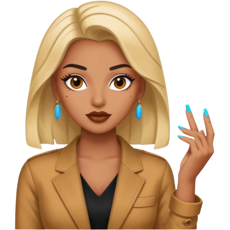 baddie with nails emoji