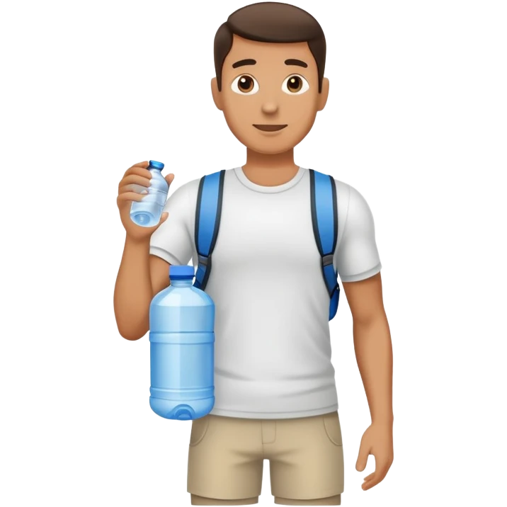 Man carrying 5 gallon water bottle  emoji