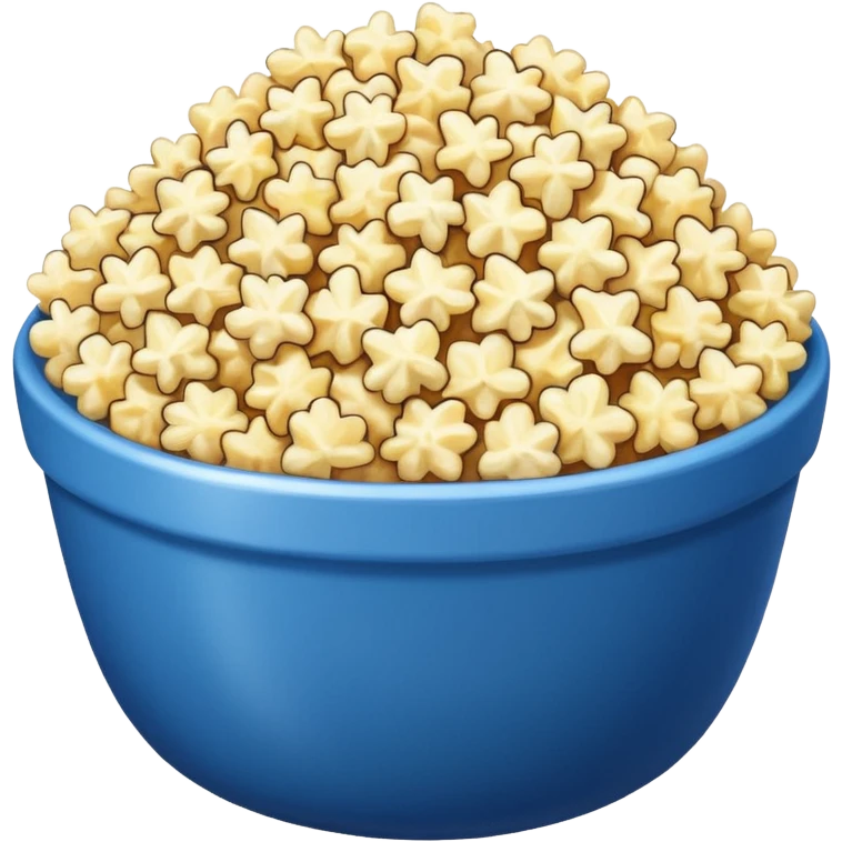 Popcorn in blue bowl emoji