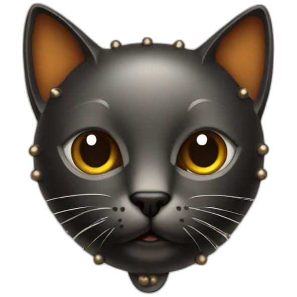 Leather cat with rivets  emoji