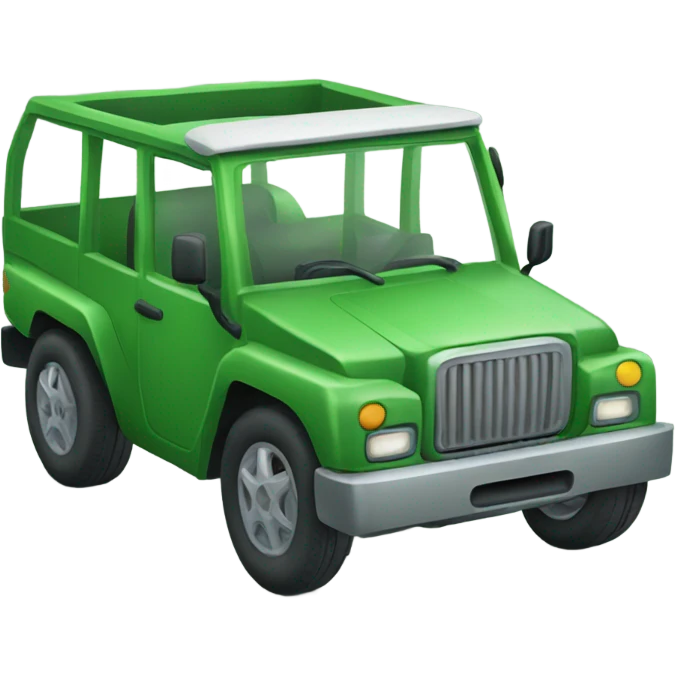 Green four wheeler  emoji