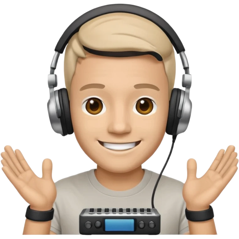 kulaklık takan bir dj emoji